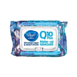دستمال مرطوب پاک کننده آرایش Q10 پوست چرب دافی
